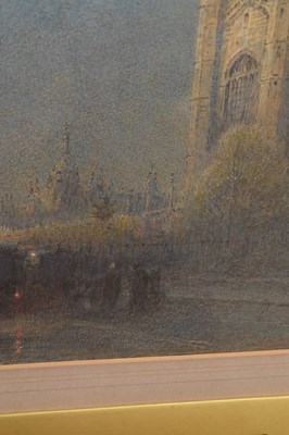 Lot 534 - Albert Goodwin R.W.S. (British, 1845-1932) - Watercolour - 'King's Parade Cambridge'
