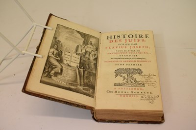 Lot 294 - Flavius Joseph - Historie des Juifs (The History Of The Antiquities Of The Jews)