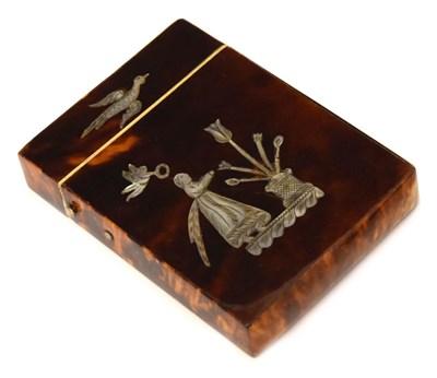 Lot 230 - Victorian tortoiseshell card case