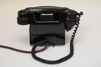 Lot 190 - 1950s GPO Bakelite telephone, together with a 1970s cream telephone