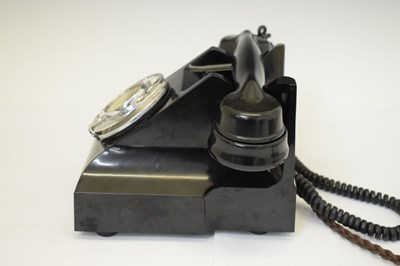 Lot 190 - 1950s GPO Bakelite telephone, together with a 1970s cream telephone
