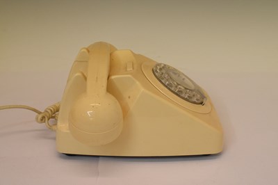 Lot 190 - 1950s GPO Bakelite telephone, together with a 1970s cream telephone