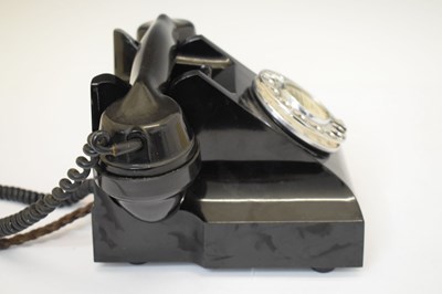 Lot 190 - 1950s GPO Bakelite telephone, together with a 1970s cream telephone