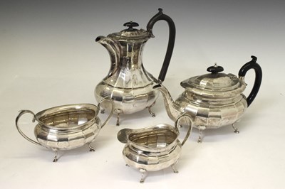 Lot 155 - Elizabeth II silver four-piece tea