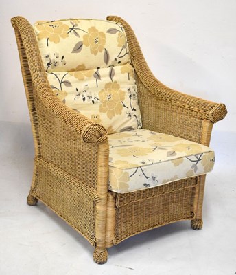 Lot 491 - Cane conservatory chair