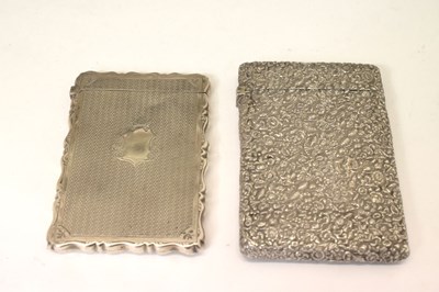 Lot 131 - Two Victorian silver card cases