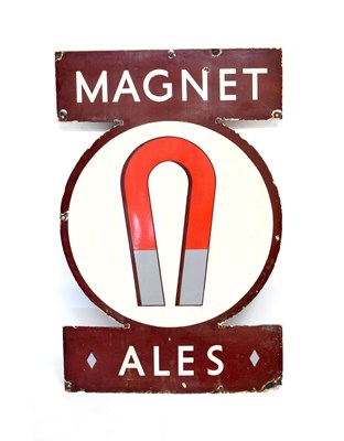 Lot 358 - Mid 20th Century 'Magnet Ales' enamel advertising sign