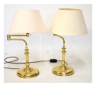 Lot 493 - Pair of adjustable table lamps