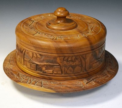 Lot 494 - Carved cheese dome / Lazy Susan