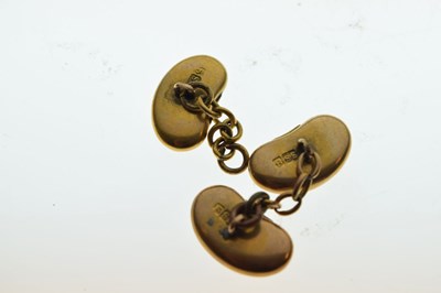 Lot 95 - Four pairs of 9ct gold cufflinks