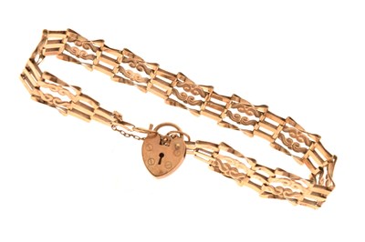 Lot 78 - 9ct gold gate link bracelet