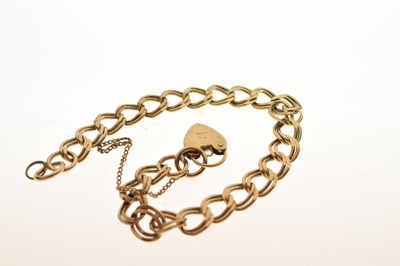 Lot 79 - 9ct gold fancy curb link bracelet