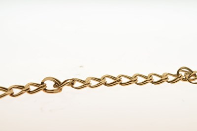 Lot 79 - 9ct gold fancy curb link bracelet