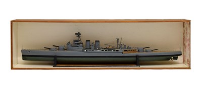 Lot 379 - Large wooden scale model of British Royal Navy battlecruiser HMS Hood