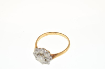 Lot 5 - Nine-stone diamond cluster ring
