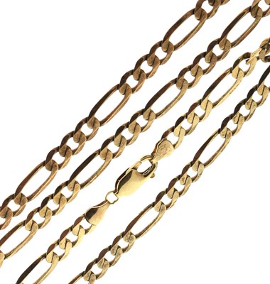 Lot 64 - 9ct gold Figaro link chain