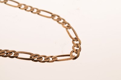 Lot 64 - 9ct gold Figaro link chain