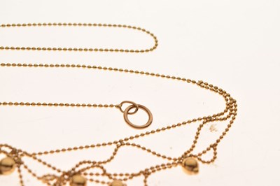 Lot 67 - 9ct gold fringe necklace
