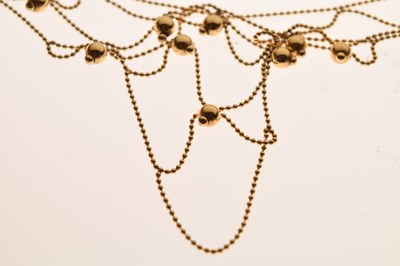 Lot 67 - 9ct gold fringe necklace