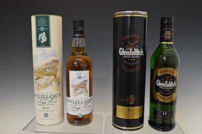 Lot 310 - Quantity of Whisky; Glenfiddich 12 Years, McClelland's 10 Years Islay , etc