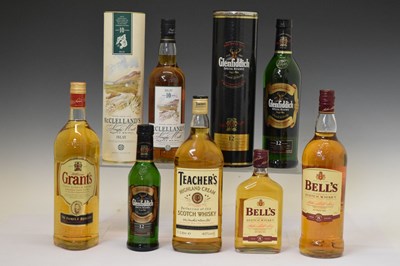 Lot 310 - Quantity of Whisky; Glenfiddich 12 Years, McClelland's 10 Years Islay , etc