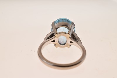 Lot 11 - Blue topaz and diamond ring