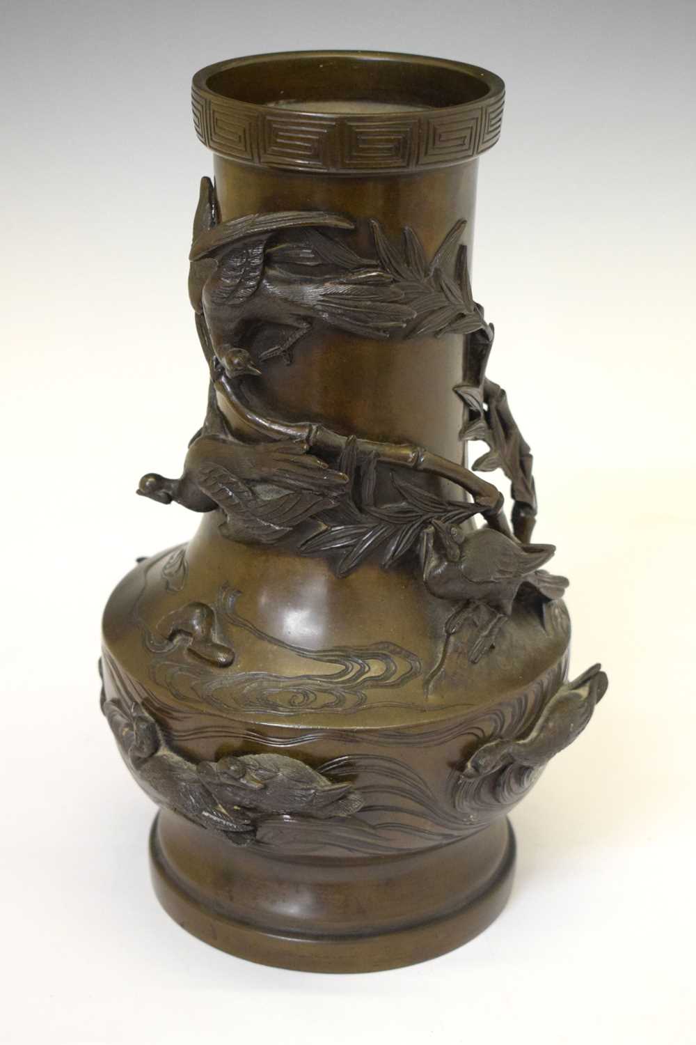 Lot 407 - Japanese bronze vase