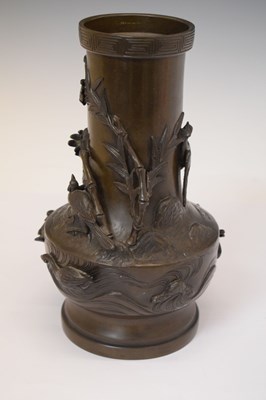 Lot 407 - Japanese bronze vase