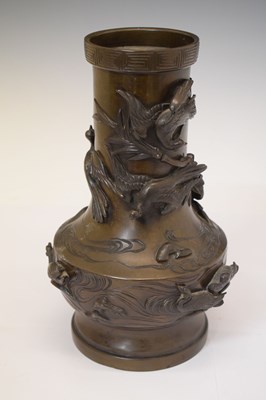 Lot 407 - Japanese bronze vase