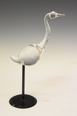 Lot 339 - Five Studio Ahus (Sweden) glass models of swans