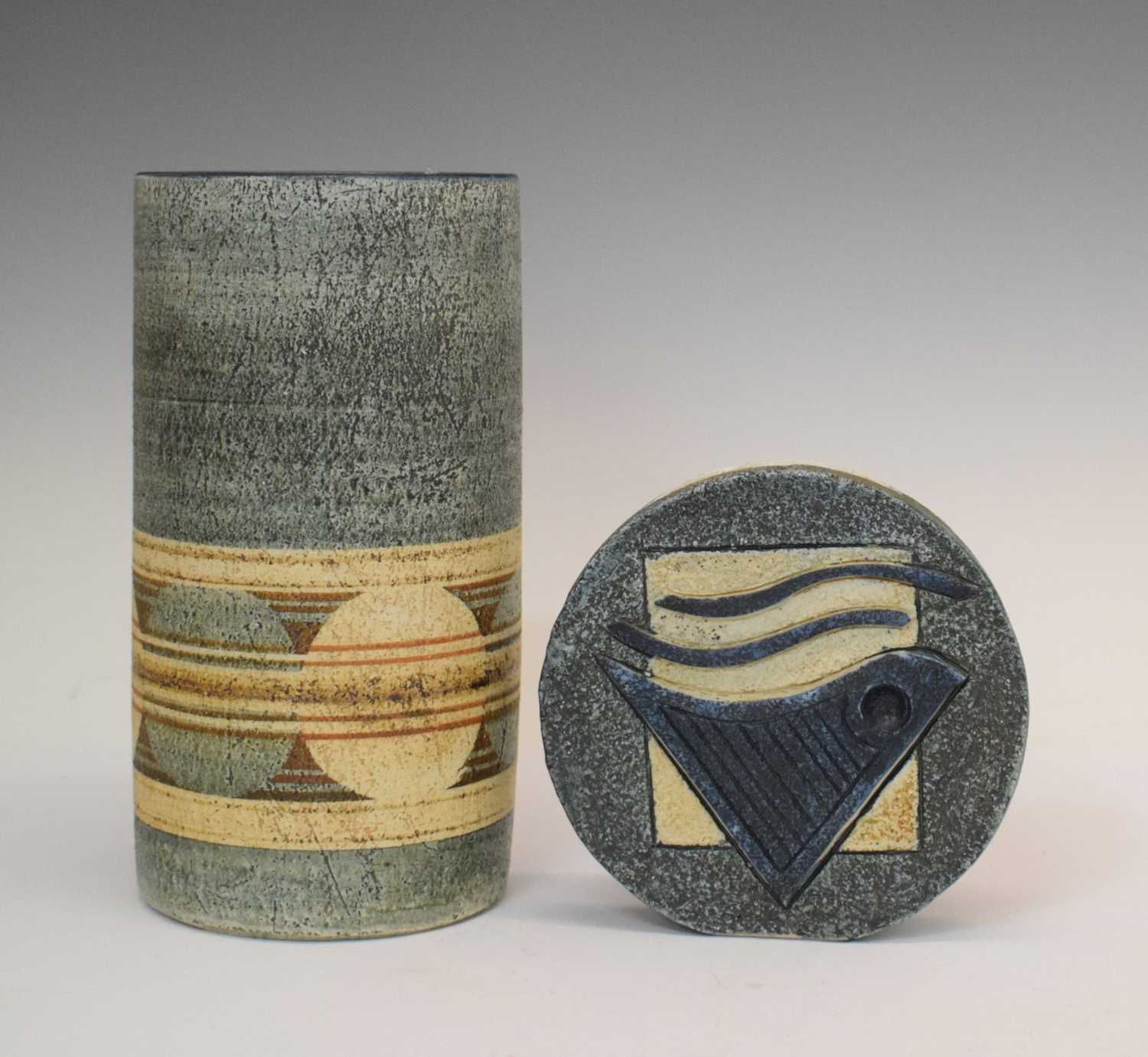 Lot 658 - Troika Cylindrical vase and Wheel vase