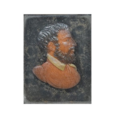 Lot 559 - 19th Century Italian coloured wax portrait miniature