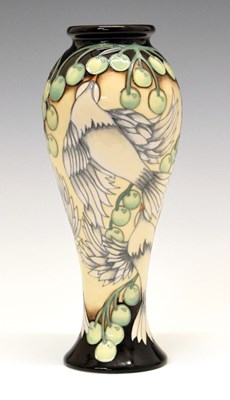 Lot 358 - Limited edition Moorcroft vase - Dove/mistletoe