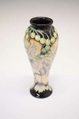 Lot 358 - Limited edition Moorcroft vase - Dove/mistletoe