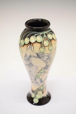 Lot 358 - Limited edition Moorcroft vase - Dove/mistletoe
