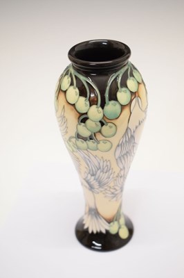 Lot 358 - Limited edition Moorcroft vase - Dove/mistletoe