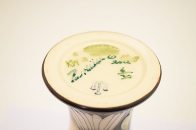 Lot 358 - Limited edition Moorcroft vase - Dove/mistletoe