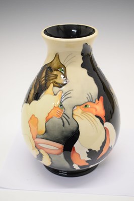 Lot 359 - Moorcroft vase - Cat's Chorus