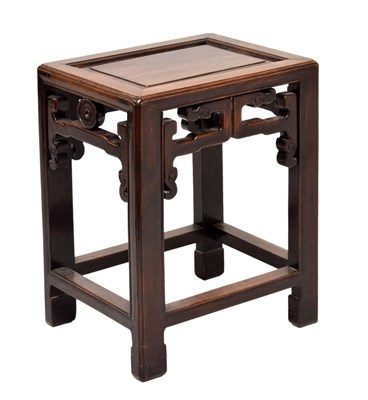 Lot 502 - Chinese hardwood rectangular table or stool