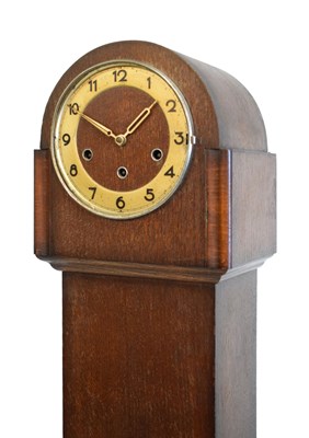 Lot 340 - Art Deco oak cased Grandmother clock