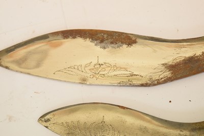 Lot 301 - Nepalese kukri of traditional form and three smaller kukris