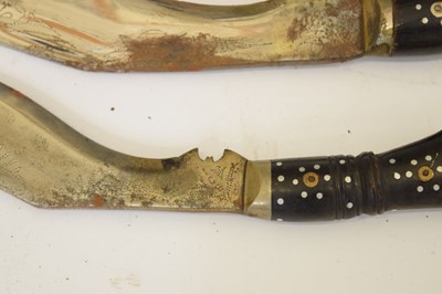 Lot 301 - Nepalese kukri of traditional form and three smaller kukris