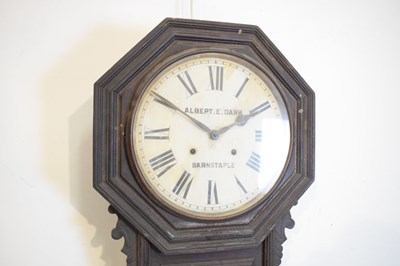 Lot 341 - American wall clock, Ansonia, retailed by Albert Dark Barnstaple