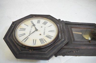 Lot 341 - American wall clock, Ansonia, retailed by Albert Dark Barnstaple