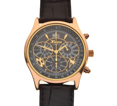 Lot 102 - Huka - Gentleman's Russian yellow metal 585 wristwatch
