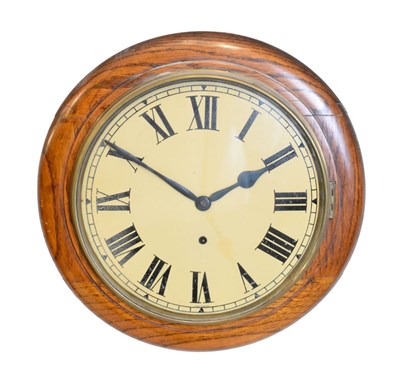 Lot 342 - Oak wall clock