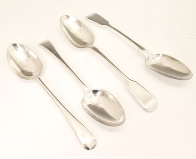 Lot 148 - Two pairs of silver tablespoons