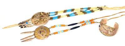Lot 75 - Lakota Jewelry Visions Native American cuff bangle