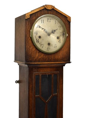 Lot 345 - Enfield - 1920's oak Grandmother clock