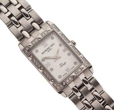 Lot 114 - Raymond Weil - Lady's Tango stainless steel wristwatch, model 5971